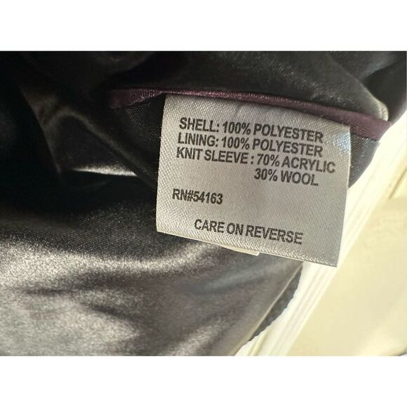 Calvin Klein black women's coat size 6 with removable knit sleeves - Picture 6 of 11